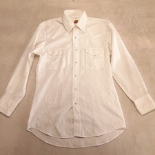 Miller Western Wear Mens LS Pearl Snap Button Shirt Sz. 15.5 - 33 Vintage Stripe