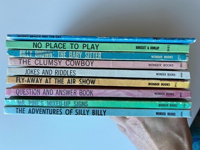 WONDER BOOKS EASY READER LOT 9~Barney Beagle~Silly Billy~Riddles~Cowboy~Air Show