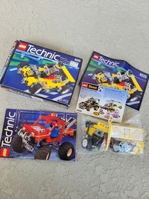 Vintage Lego Technic 8207 8225 bricks in boxes 1990s 1995 sets books manuals NR