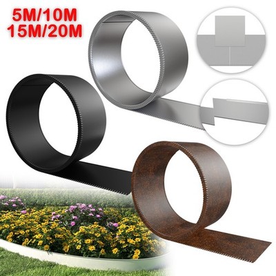5-20m Metall Rasenkante Beetumrandung Wegbegrenzung 15cm Verzinkt Beeteinfassung