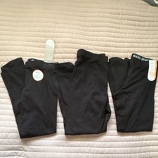 Wonder Nation Girls Leggings Black Size M 7-8 Cotton Blend Stretch bundle NWT