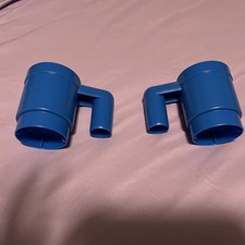 Original Lego Upscaled Drinking Mug 853465 Human Size Blue Ultra Rare Set Of Two