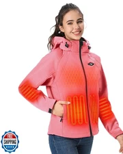 WASOTO Heated Jackets for Women 18400 mAh Battery Pack Lightweight Water-Resi