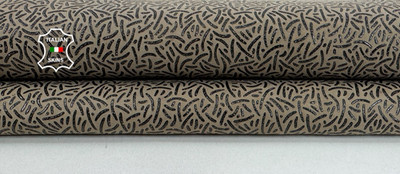 WALNUT GLITTERS PRINT Edle Vollnarben Ziegenleder 1,2 mm Ganzes Fell
