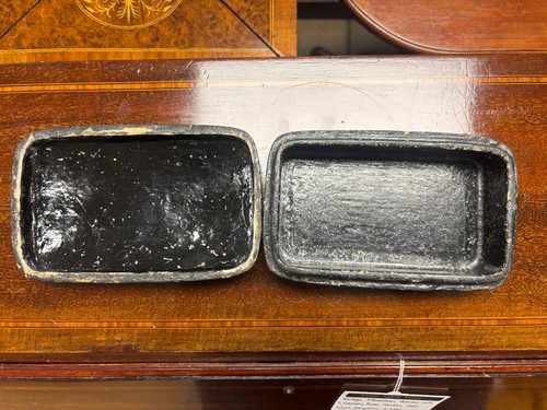 Vintage Russian Lacquerware Paper Mache Trinket Box - Foto 8 di 10