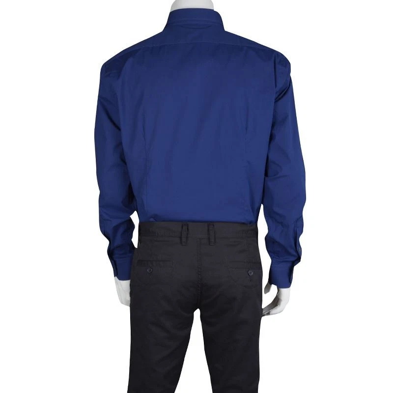 Camisa de vestir para hombre Roberto Cavalli camlola calce ajustado FSR702CO016-04926 azul oscuro Foto 4 de 4