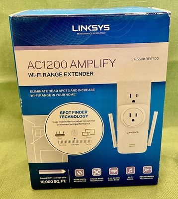 Linksys RE6700 Amplify Dual Band High-Power Wi-Fi Gigabit Range Extender NEW