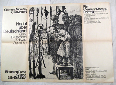 Clement Moreau & Carl Meffert - Nacht über Deutschland - Ausstellungsplakat 1978