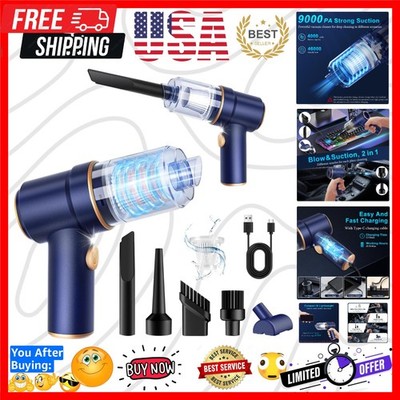 Handheld Car Vacuum Cleaner, 9000Pa Vacuum Cleaner and Air Duster, 120W High ...