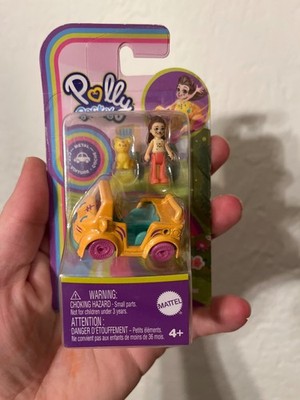 Polly Pocket CAT mini car with doll and pet NEW