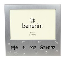 benerini ' Me and My Granny ' - Photo Picture Frame Gift - 5 x 3.5 - Aluminiu...