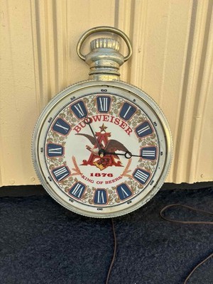 ★新品★ バドワイザー 掛け時計 1960年 デッドストック Bud Light Vintage Budweiser 1876 King Of Beers Grandfather Pocket Watch