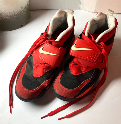 スパイク NIKE Air LT Super Bad TD RED and BLACK Size 9.5 - Nike Air Diamond Turf Challenge Red Black for sale