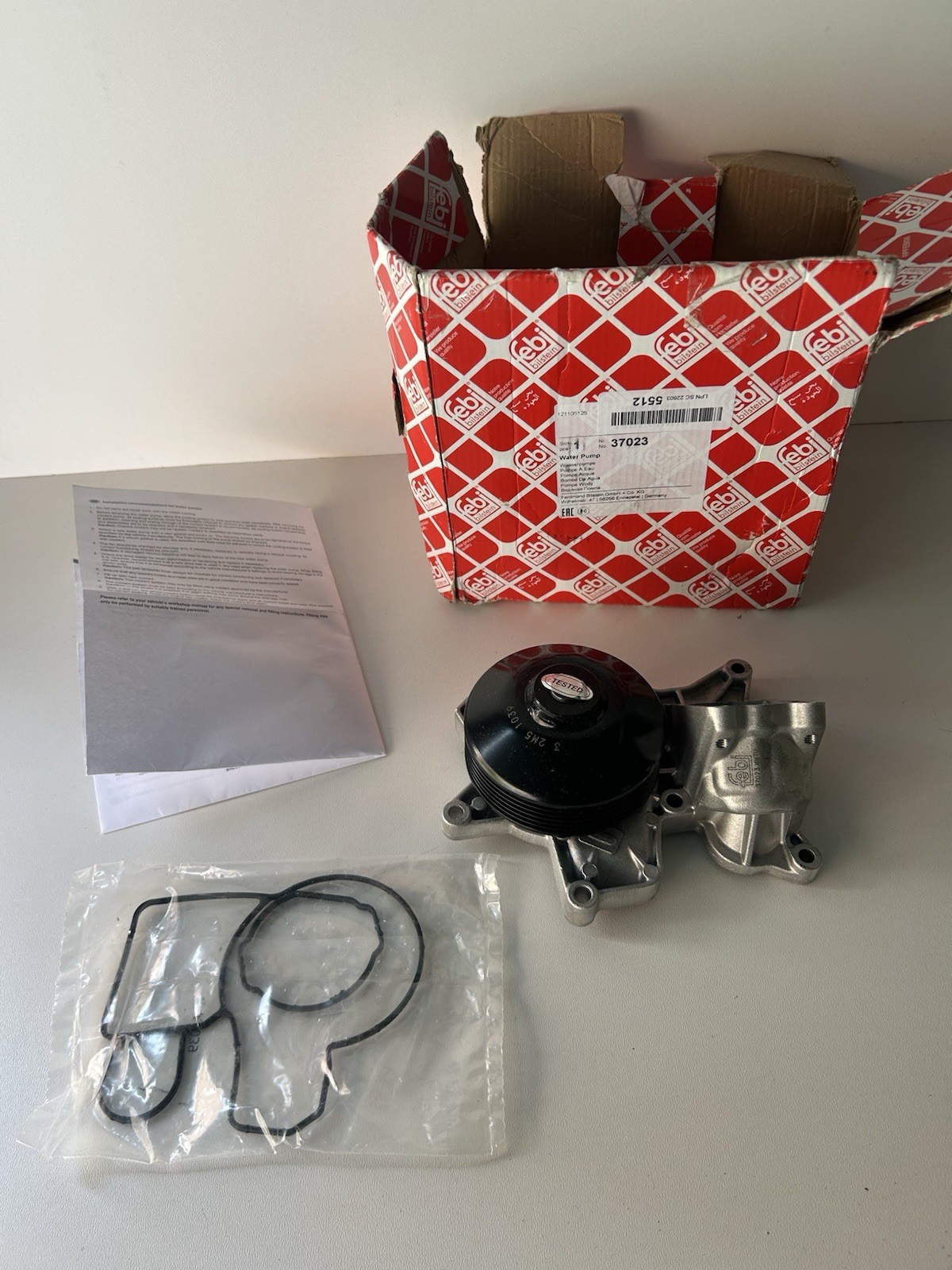 Water Pump 37023 Febi Coolant 11517807311 Genuine Top Quality Guaranteed New