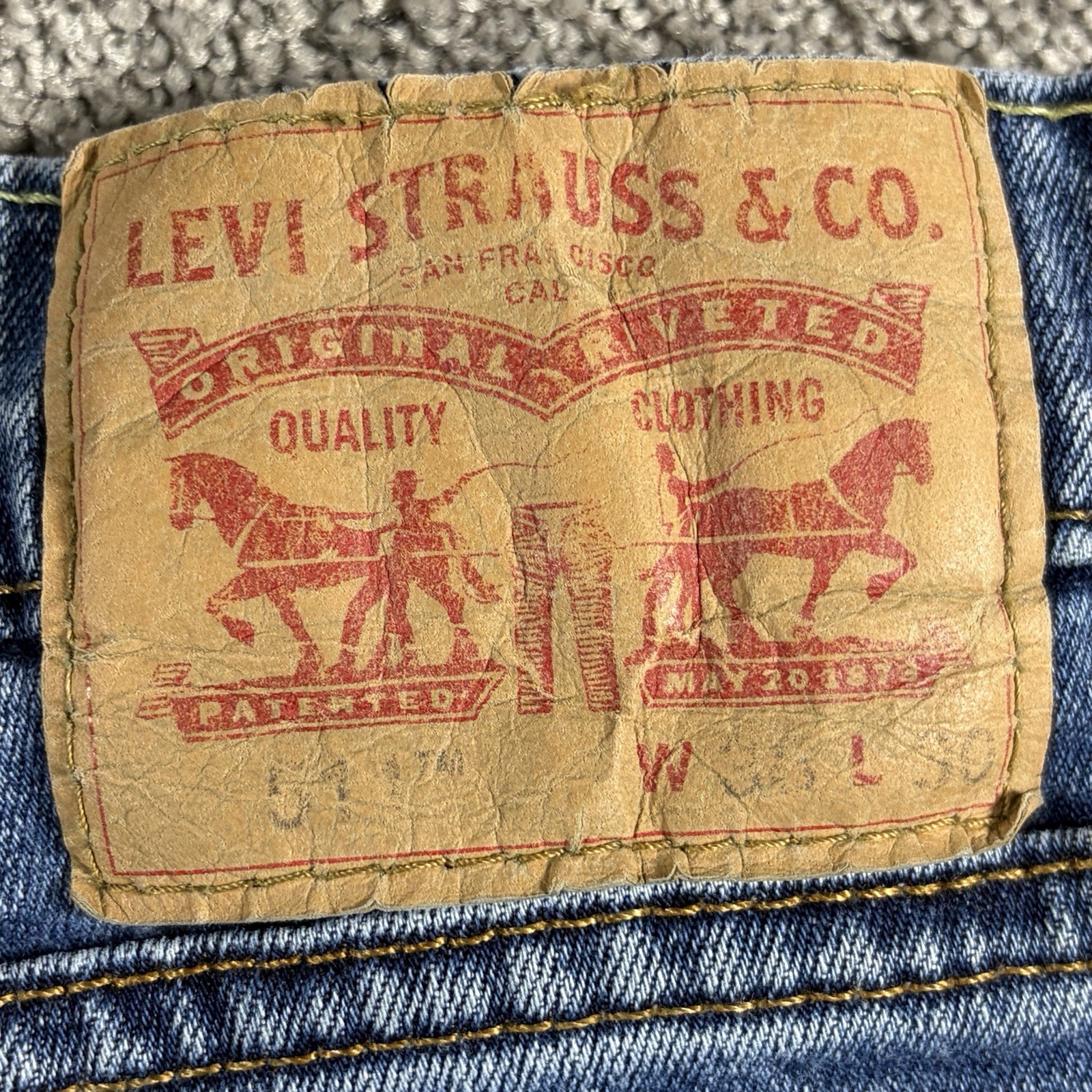 Levis 511 Jeans Mens 36x30 Blue Denim Slim Fit Stretch Medium Wash Casual thumbnail 11