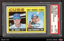 1967 Topps #536 Joe Niekro / Paul Popovich Cubs RCs RC PSA 8 - NM/MT