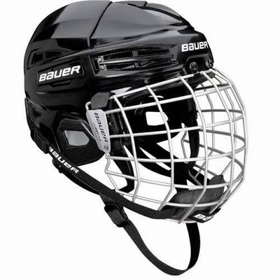 Bauer 2100L IMS 5.0 Ice Hockey Full Face Helmet w/ Cage Adjustable Black