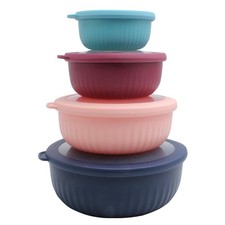 COOK WITH COLOR Nesting Plastic Prep Bowls wi...