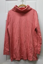 Denim & Co. Essentials Regular Interlock Cowl Neck Tunic-Tea Rose-Large-A460276