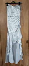 Wear Your Love Prom Bridesmaid Formal Blue Halter Layered A-Line Dress Sz 6 NWT