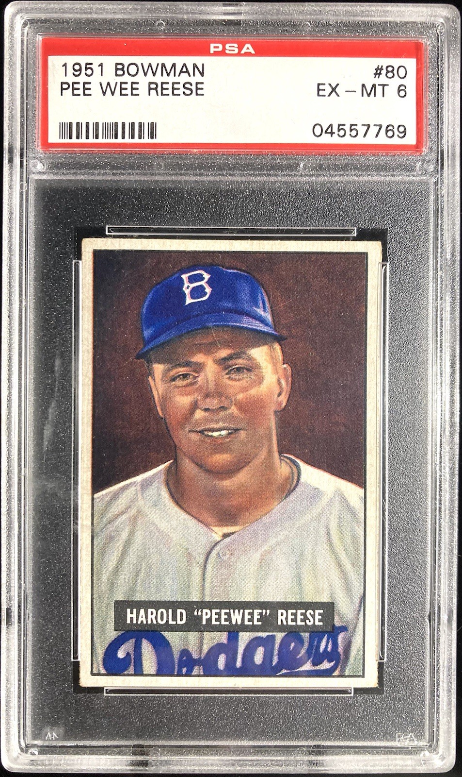 1951 Bowman #80 Pee Wee Reese PSA 6
