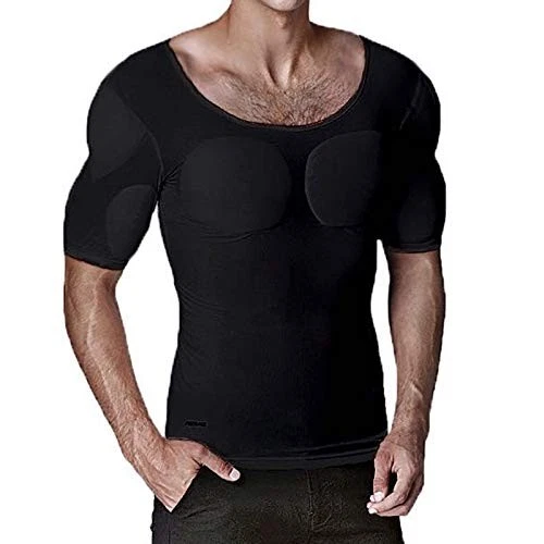Falso Traje Muscular Camisa Hombres Invisible Simulación de Engorde Delgado Elástico Det... Foto 3 de 4