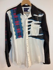 Vintage Wrangler Western Cowboy 90's Button-Up Shirt 16 1/2- 35 X- Long Tails