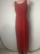 Vintage 90s Karin Stevens Sleeveless Midi Dress Floral Red Size 8