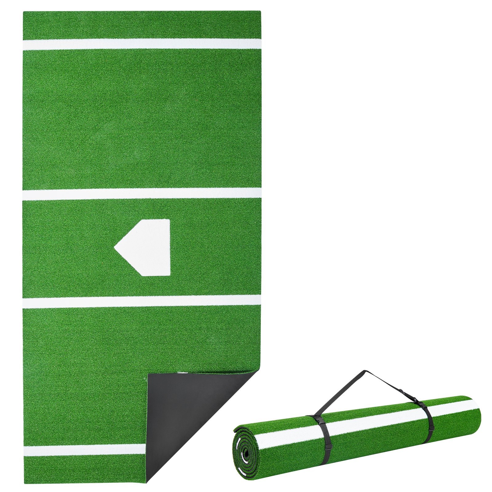 [New]Baseball Hitting Mat, 12x6 ft Batting Cage Mat, Batters Box Turf Mats, Soft