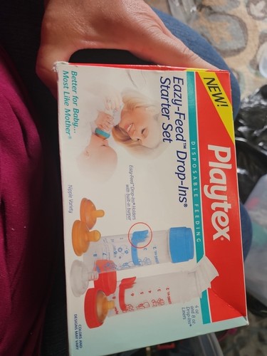 🍼VINTAGE 1998 8oz Playtex EAZY FEED Drop-Ins Baby Nurser Bottle Holder Set🍼 - Picture 3 of 5