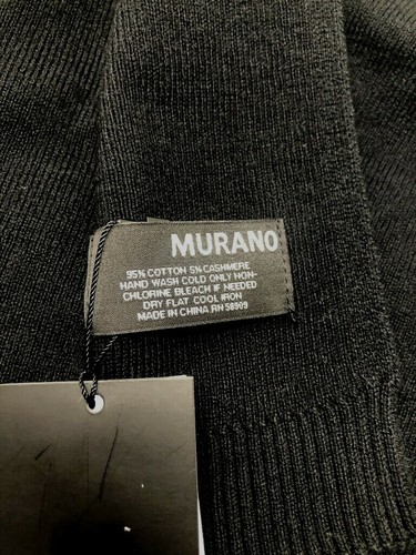 Bufanda Murano Tejida Plana Un Toque de Cachemira $52 Elige Gris o Negro - Imagen 4 de 6
