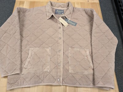 Natural Reflections Quilted Bomber Jacket Women's XL Light Taupe Cabela's