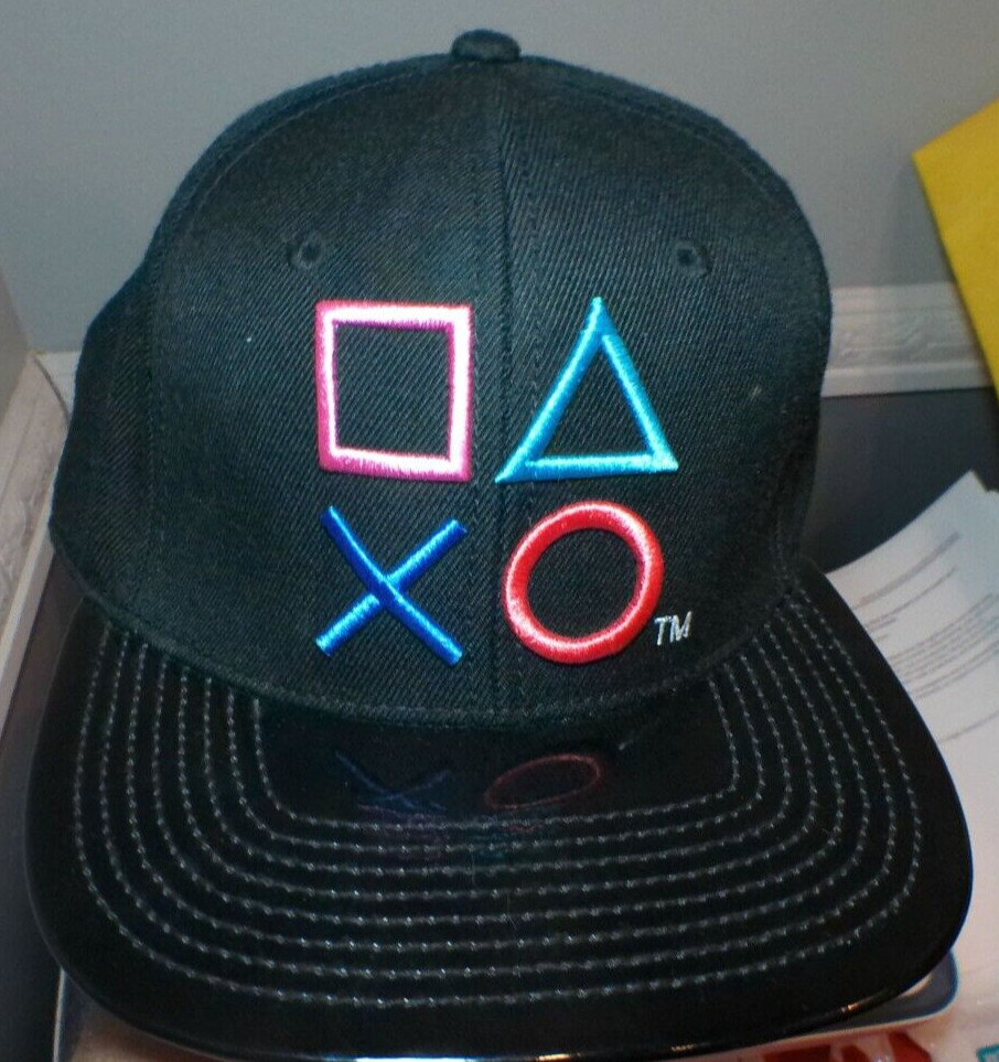 Sony Playstation Controller Button Snapback Hat F… - image 1