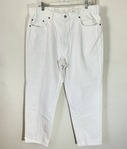 Vintage Levis 550 relaxed fit W40 L30 White 100% Cotton Denim Jeans | eBay