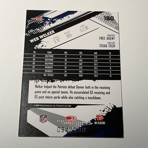 2009 Score Red Zone Wes Walker 94/100 - 第 2/2 張圖片