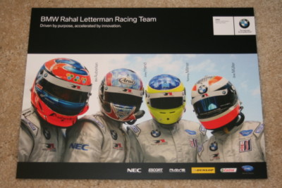 2009 Rahal Letterman Racing BMW M3 GT2 IMSA ALMS Hero Card