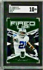 2017 Panini Elite Ezekiel Elliott Fired Up Green SGC 10