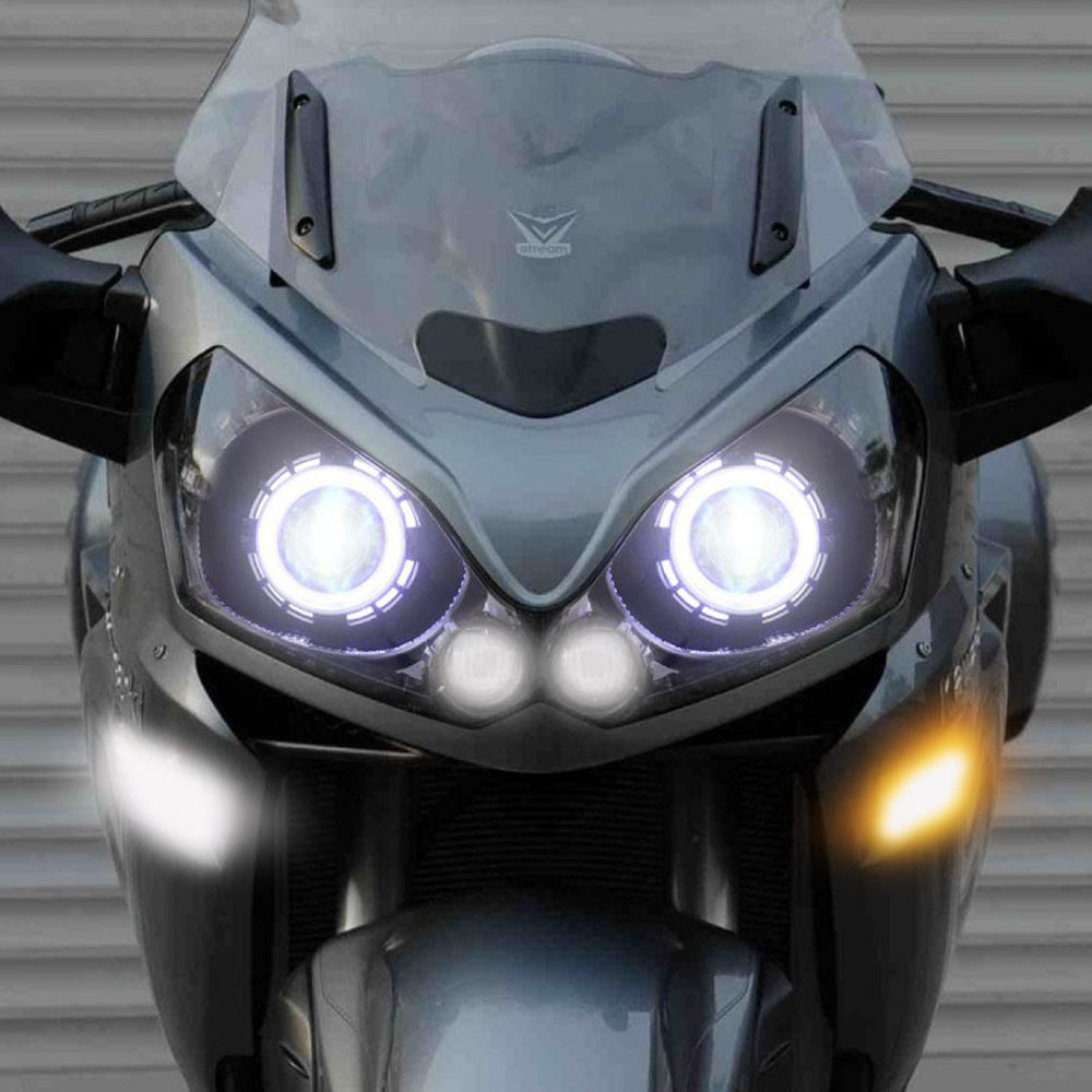 For Kawasaki Concours 14 2008-2018 White Amber Switchback