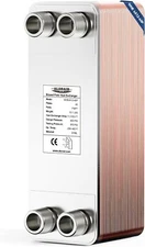 ALORAIR 4"x12" 40 Plates Heat Exchanger with 1" MPT Port, 316L Stainless Steel