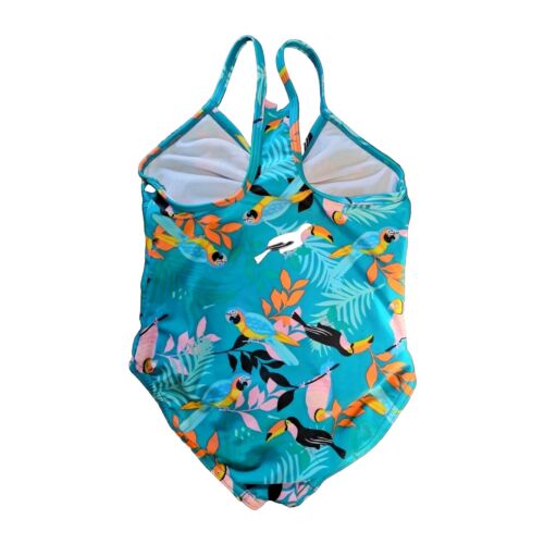 Girl’s Speedo Blue Tuccan Parrot Print One Piece Swimsuit Size XS - Picture 4 of 6