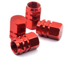 4x Red Color Aluminum Tire/Rim Valve Stem/Wheel Dust Cover Caps