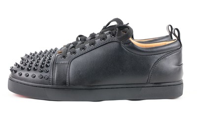 Christian Louboutin Black Studded Spikes Red Sole Men's Sneakers Size 47 |  eBay
