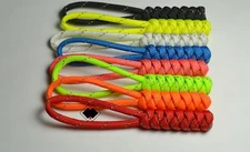 reflective 550 paracord zipper pulls keychain knife lanyard handmade in USA 