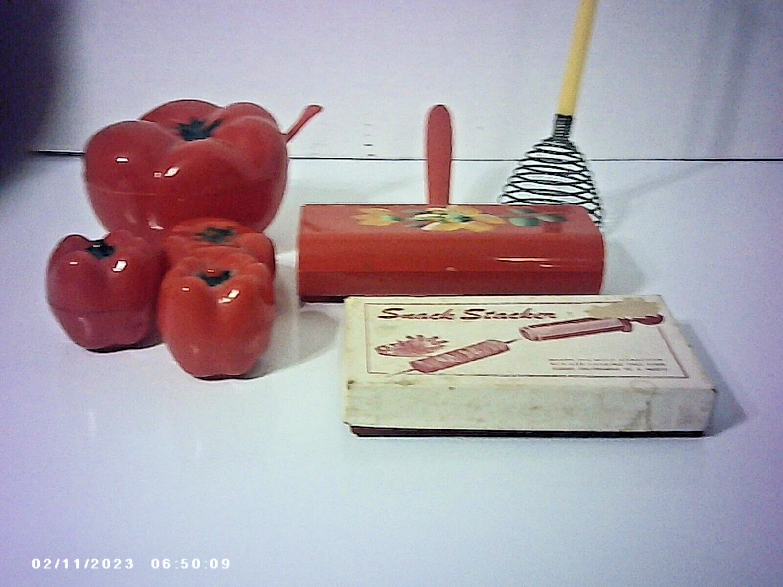 Vintage 50's and60's Kitchen Items Crumb sweeper Egg Separator and other items