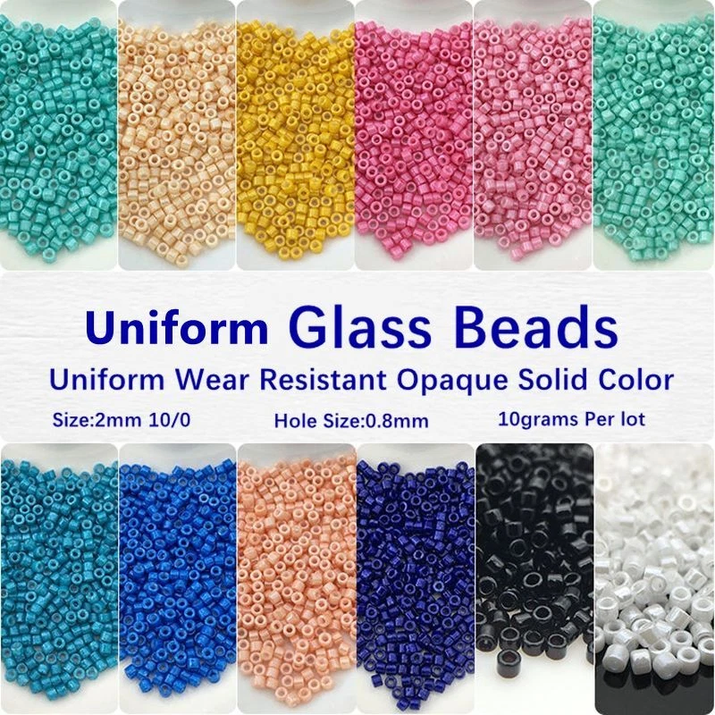 Solid Colors Opaque Seed Beads Jewelry Crafts Round Shaped Glass Bead 2mm  600pcs