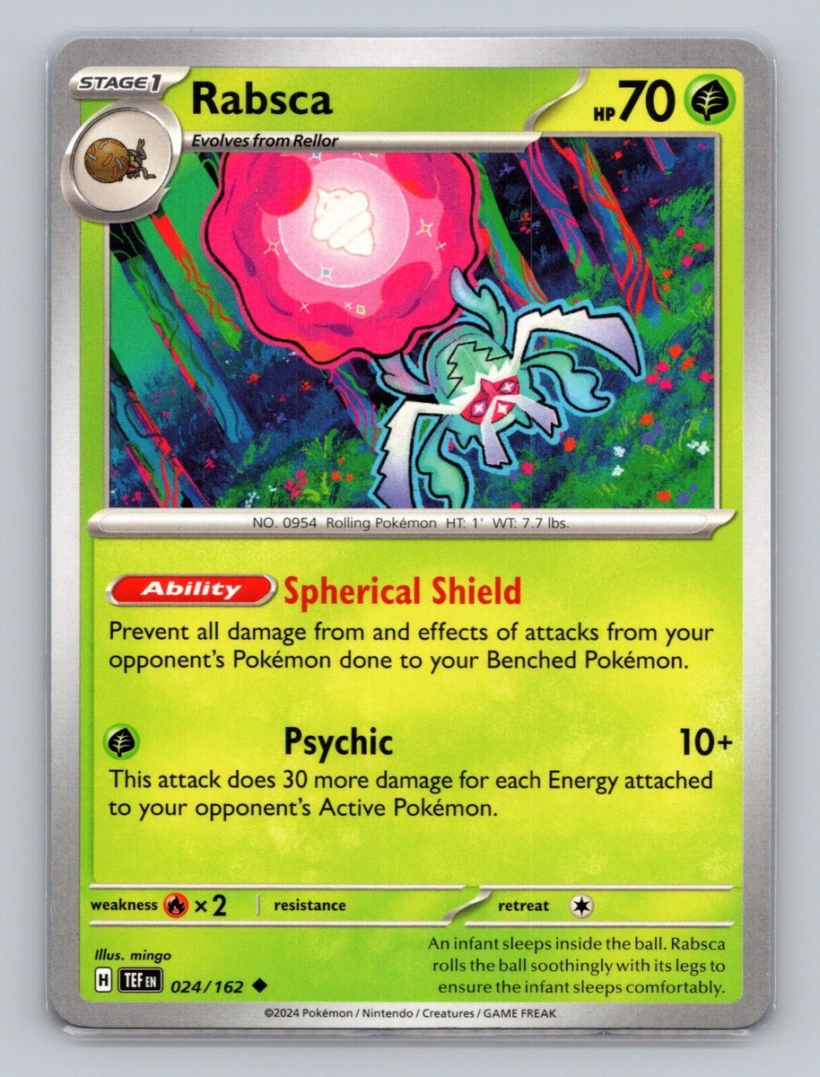 Rabsca 024/162 Temporal Forces Uncommon NM TEF EN Pokemon Card Scarlet &  Violet