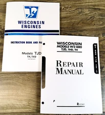 Wisconsin TJD THD TH Engine Service Parts Operators Manual Set Repair Workshop