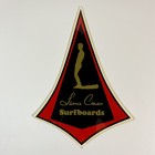 Lance Carson Surfboards 4.75" x 7.25" Vintage Surfing Sticker