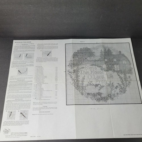 Creative Circle Bless This House O Lord We Pray Chart Only Linda Griffith 13x13 - Picture 4 of 10