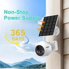 Wireless Solar Powered Security CCTV Camera 4MP WiFi IP Audio for CCTV System